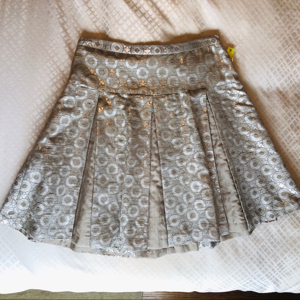 Alice and Olivia silver Metallic skirt